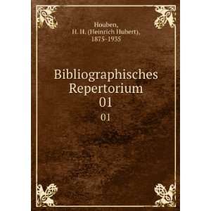   Repertorium. 01 H. H. (Heinrich Hubert), 1875 1935 Houben Books