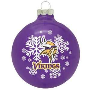 Minnesota Vikings Small Painted Round Christmas Tree Ornament  