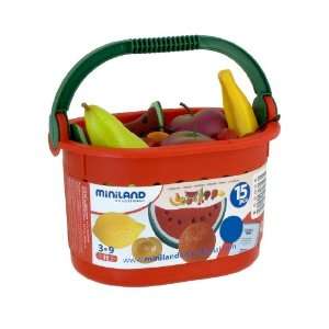  Miniland Fruit Basket   15 Pieces Toys & Games