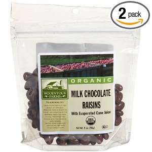 Woodstock Farms Raisins, Milk Chocolate with Evaporated Cane Juice 