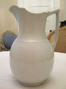   Crisp White Royal Ironstone China Pitcher~Alfred Meakin England  