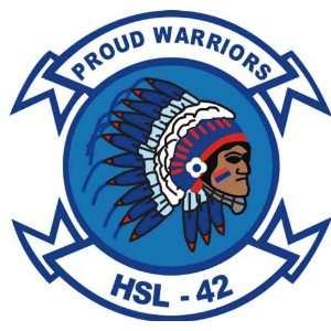  US Navy HSL 42 Proud Warriors Squadron Decal Sticker 3.8 