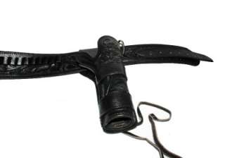   Revolver Gun Belt 40 BLACK Cross Draw Holster WESTERN Leather NEW