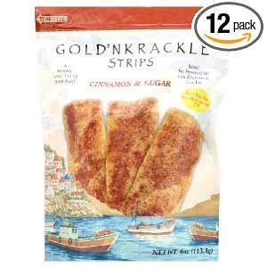 Gold N Krackle Pita Crisps Cinnamon Sugar, 4 Ounce (Pack of 12)