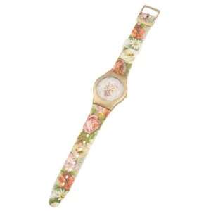 Michal Negrin Ladies Wrist Watch Beautifully Made with Vintage Roses 