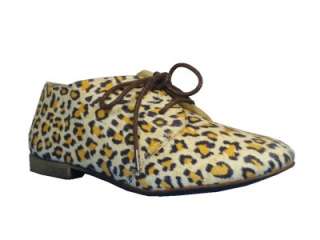   Style Oxfords sandy 21 Color Leopard Imitacion Suede  