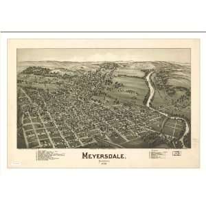  Historic Meyersdale, Pennsylvania, c. 1900 (L) Panoramic 