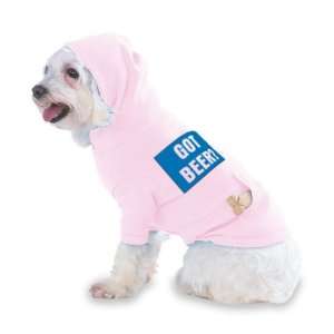 GOT BEER? Hooded (Hoody) T Shirt with pocket for your Dog or Cat Size 