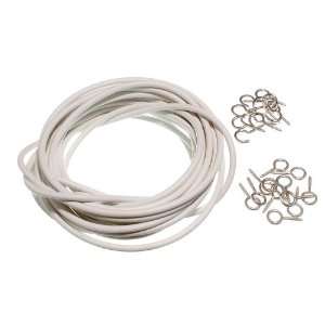   NET EXPANDING WIRE WHITE 10 METRE ( 10M ) WITH 12 HOOKS & 12 EYES CP