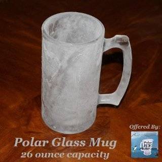 Box of 2   Polar Ice   26 ounce Glass Beverage / Beer Mug   Heavy 26 