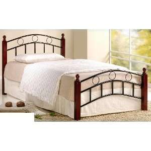  Twin Metal and Wood Bed with Frame