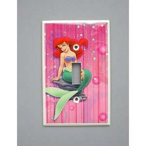  Little Mermaid Princess Ariel Pink Single Switch Plate 