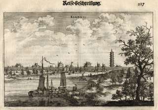 Antique Print KIANGSI RIVER CHINA Nieuhof 1666  