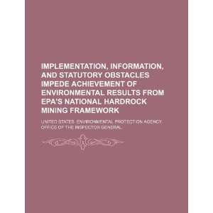  Implementation, information, and statutory obstacles impede 