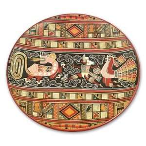 Ceramic plate, Inca Warrior 