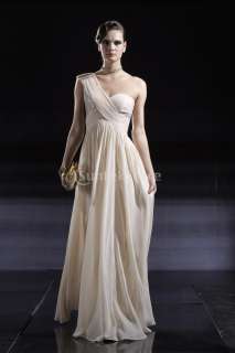 66 Size Romantic A line One Shoulder Sleeveless Long Prom Dress 