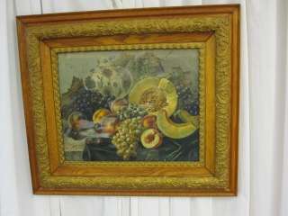 Antique Wood Frame w Print THE CHOICE OF THE SEASON  