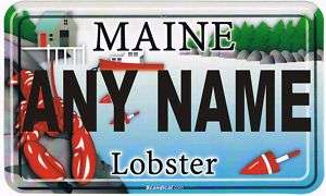 Personalized Custom MAINE LICENSE PLATE Funny Room Sign  