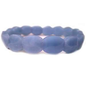  The Faceted Angelite Beads Bracelet 