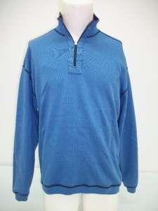 IZOD Mens Reversible 1/4 Zip Sweater   Medium blue / navy  