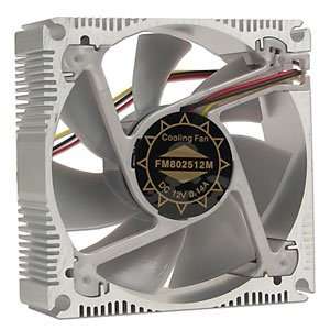  Typhoon 80mm Aluminum Case Fan with 3 and 4 Pin Connectors 