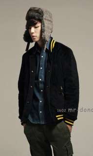 New Mens Casual Stylish Jacket Coat Black Size M L XL  