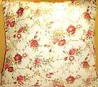 2PC Set Cotton Floral Cushion Cover Roses in Pink 21.5  