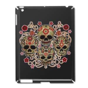 iPad 2 Case Black of Flower Skulls Goth 