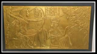 Rare Wedgwood Black Basalt Gold Encrusted Plaque w Egyptian Motif 71 