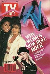 Madonna, Janet Jackson, Paula Abdul   1990 TV Guide  