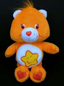 Orange Laugh a Lot Bear Care Bear Plush Yellow Star 9  
