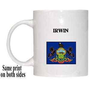    US State Flag   IRWIN, Pennsylvania (PA) Mug 