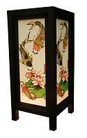 OLD DESIGN ASIAN ORIENTAL LOTUS and FISH TABLE LAMP  