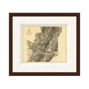  Civil War Map Harpers Ferry 1869 Framed Giclee Print