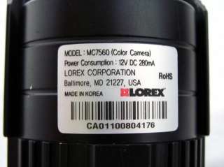 Lorex MC7560 Color Cameras 12V 280mA  