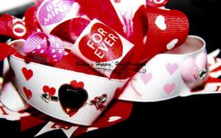 Funky Valentine Heart Loopy Boutique Hair Bow Girl. SO CUTE  