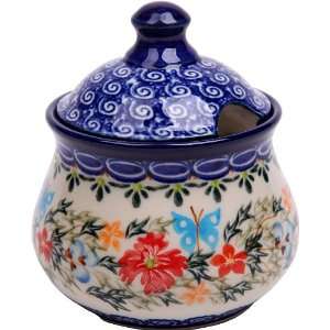 Polish Pottery Ceramika Boleslawiec, 0051/238, Sugar Bowl Iza, 1 Cup 