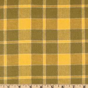  44 Wide Yarn Dyed Brushed Cotton Flannel Plaid Sage 
