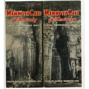 Mammoth Cave of Kentucky Brochure with Subterranean Maps 1930s