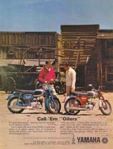   Yamaha Santa Barbara & Rotary Jet Motorcycle Original Color Ad  