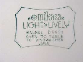 Mikasa Light N Lively WINDMILL Saucers #D5951 VINTAGE  