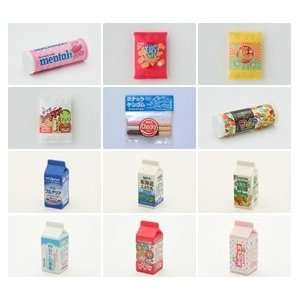  Iwako Japanese Eraser / Snack & Milk Set / 12 PCS Baby