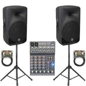  One Pair Mackie SRM350 V2 Active DJ Powered Speakers with 