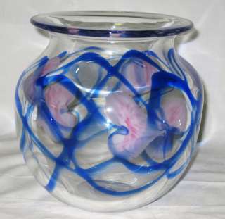   GLASS VASE BY MAX J. MURPHY ( worked for JOHN LOTTON) 7 tall  