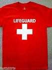 RED WHITE LIFEGUARD T SHIRT size XL  perfect for beach 