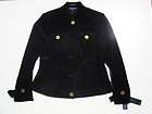 jones new york nwt signature women black coat jacket gold