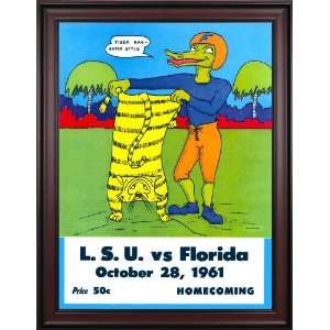  1961 Florida vs. LSU 36 x 48 Framed Canvas Historic 
