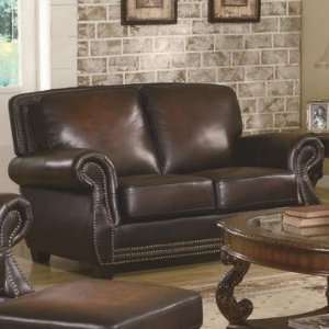  Coby Leather Love Seat by Coaster Fine Furniture