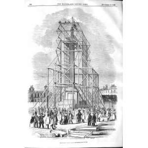  1843 NELSON COLUMN TRAFLAGAR SQUARE LONDON ENGINEERING 