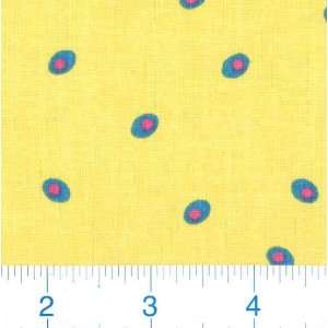  45 Wide Jot Dot   Yellow Fabric By The Yard Arts 